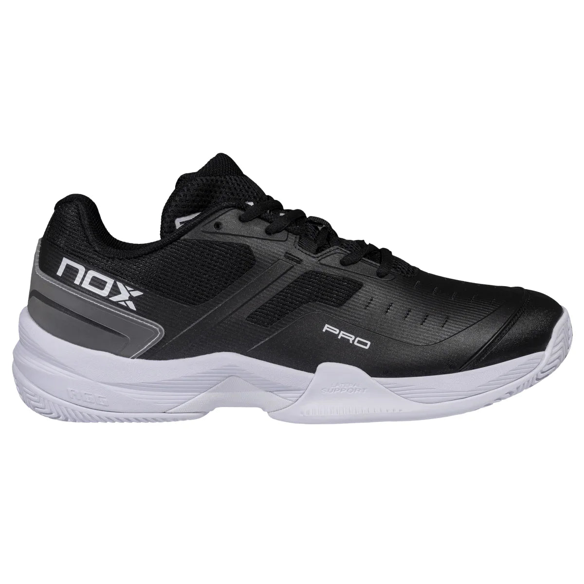2026 Nox AT10 PRO padel shoes (Black/White) - front view