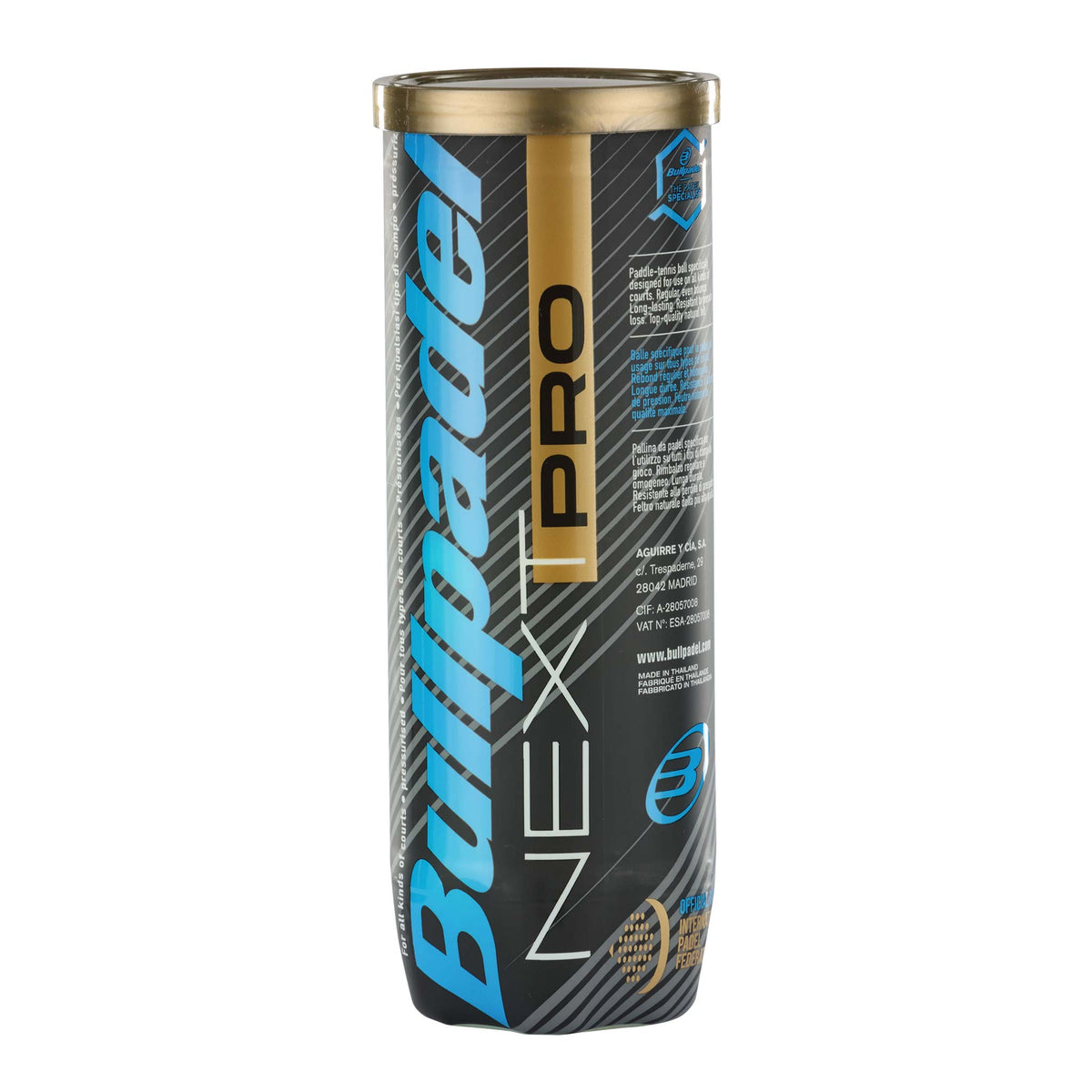 Bullpadel Next Pro FIP Balls - tube of three balls