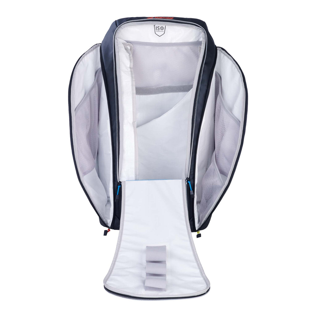 Babolat RH PERF Padel Backpack - open, showing the interior compartments