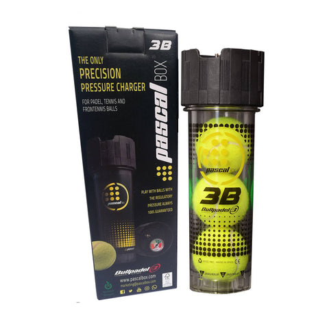 Bullpadel Pascal Box ball pressuriser - box and pressuriser tube with balls