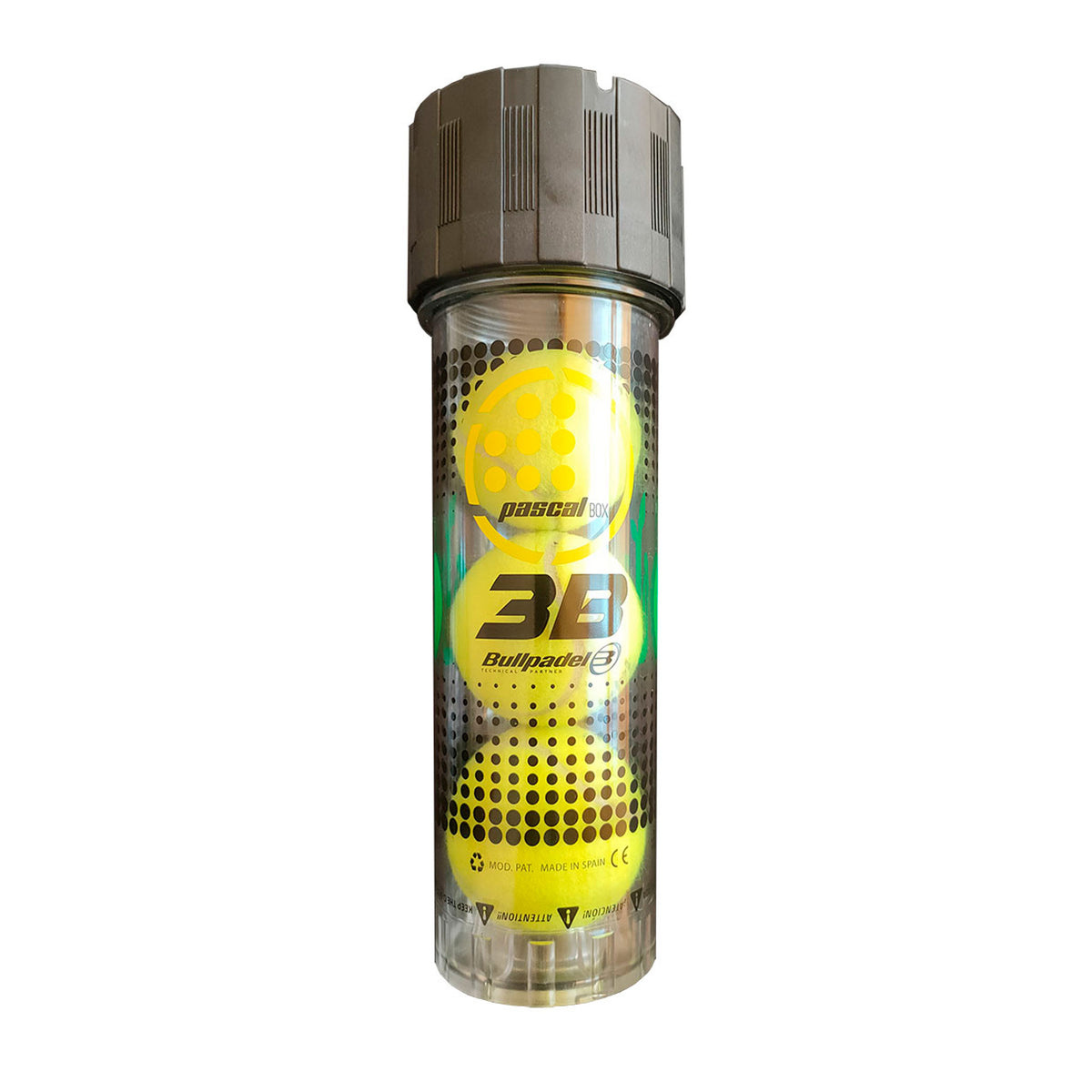 Bullpadel Pascal Box ball pressuriser - pressuriser tube loaded with balls